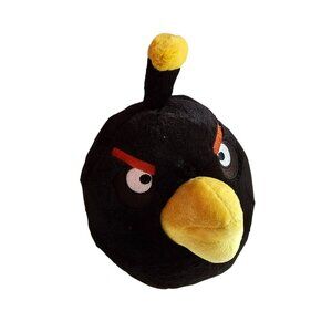 Angry Birds Black Bomb Character 8" Plush Toy No Sound 2010 Commonwealth